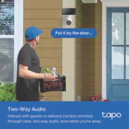 TP-Link C410 Solar & Battery-Powered Black Wireless 2K Outdoor Cylinder Smart Camera