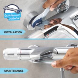 Grohe Start Exposed Single Outlet Manual Chrome Wall-Mounted Shower Mixer Valve