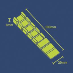 Easyfix Wedge Strips One Size 100mm x 1-8mm x 20mm 50 Pieces