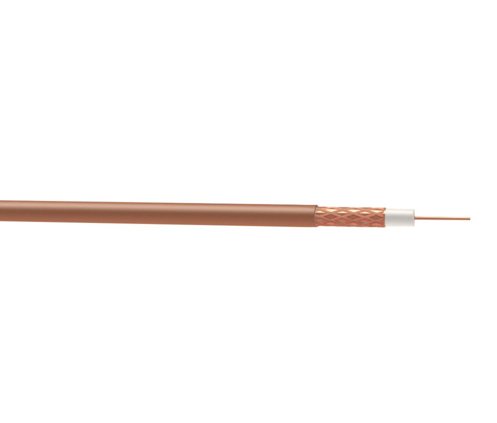 Time GT100 Brown 1Core Round Coaxial Cable 100m Drum Screwfix