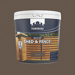 Fortress  Shed & Fence Stain Dark Oak 9Ltr