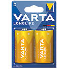 Varta Longlife D Alkaline Alkaline Battery 2 Pack