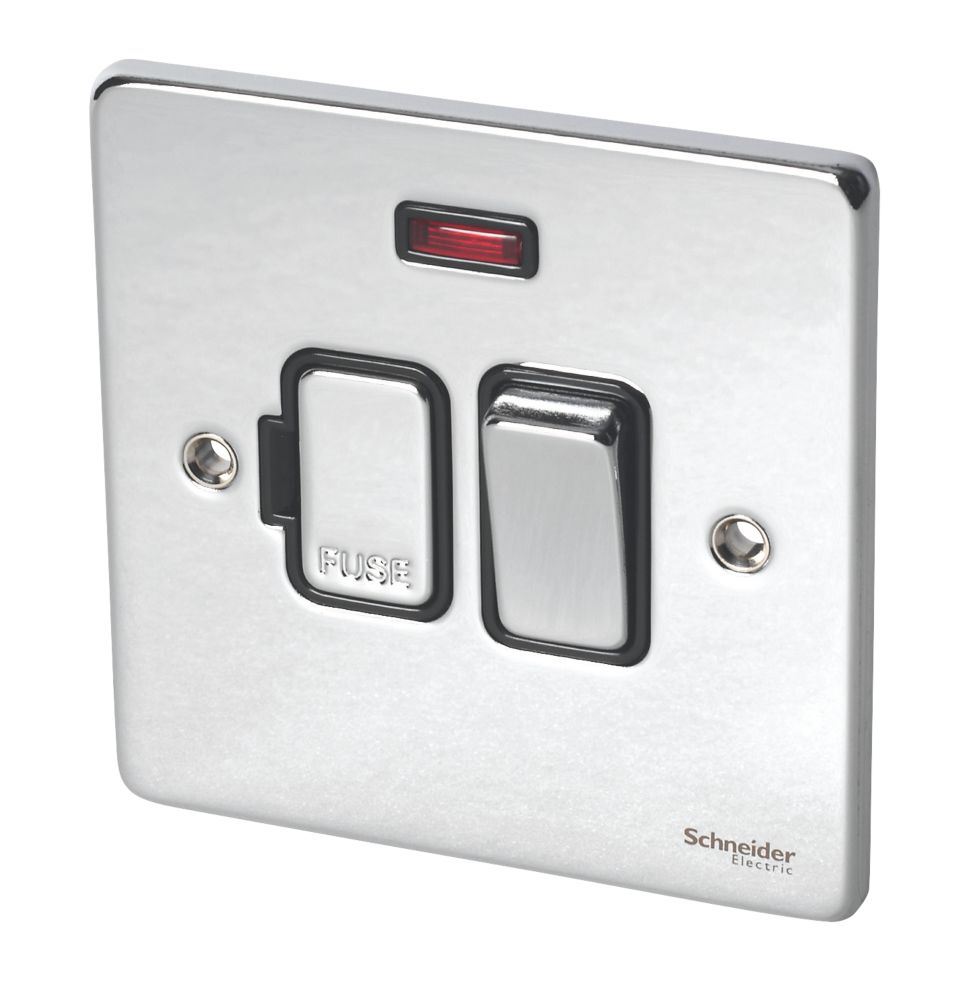 Presa Schneider Electric Ultimate Low Profile Singola 13A – Cromo Lucido Con Inserto Bianco - 6