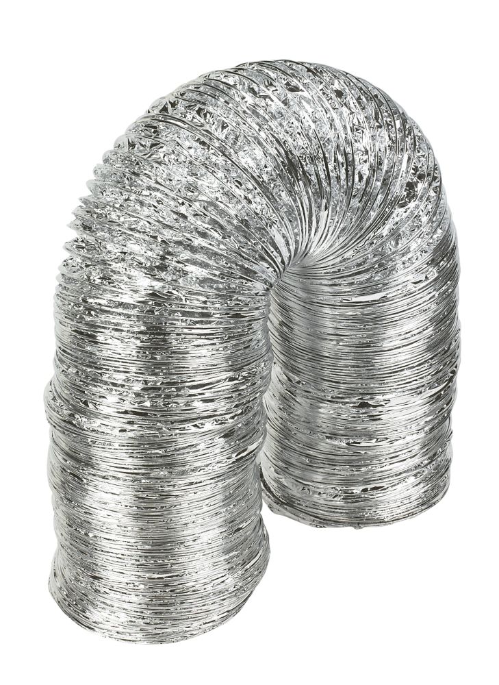 Manrose Aluminium Laminated Flexible Ducting Hose Silver 10m x 152mm