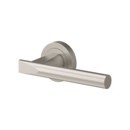 Cooke & Lewis Wembrit Lever on Rose Door Handles Pair Satin Nickel
