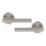 Cooke & Lewis Wembrit Lever on Rose Door Handles Pair Satin Nickel