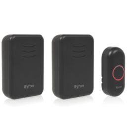 Byron DBY-22354BS Plug-In Wireless Door Chime Pack Black