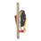 Contactum Lyric 32A 1-Gang DP Control Switch Brushed Brass with Neon with White Inserts