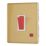 Contactum Lyric 32A 1-Gang DP Control Switch Brushed Brass with Neon with White Inserts