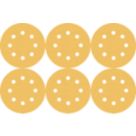 Bosch Expert C470  240 Grit 8-Hole Punched Multi-Material Sanding Discs 125mm 6 Pack