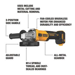 DEWALT DCG407N-XJ 18V Li-Ion XR 5" Brushless Cordless Angle Grinder - Bare