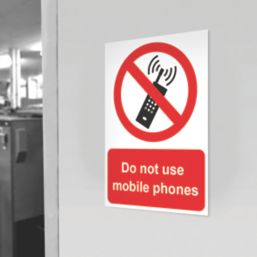 Essentials "Do Not Use Mobile Phones" Sign 210mm x 148mm