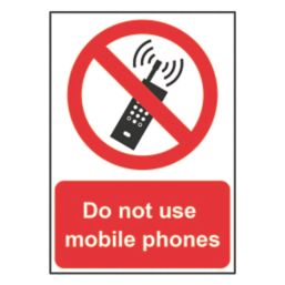 Essentials "Do Not Use Mobile Phones" Sign 210mm x 148mm