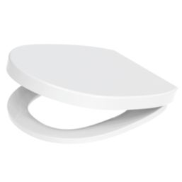 Crown Soft-Close with Quick-Release Toilet Seat Thermoset Plastic White