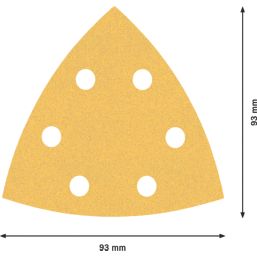 Bosch Expert C470  120 Grit 6-Hole Punched Multi-Material Sanding Discs 93mm 5 Pack