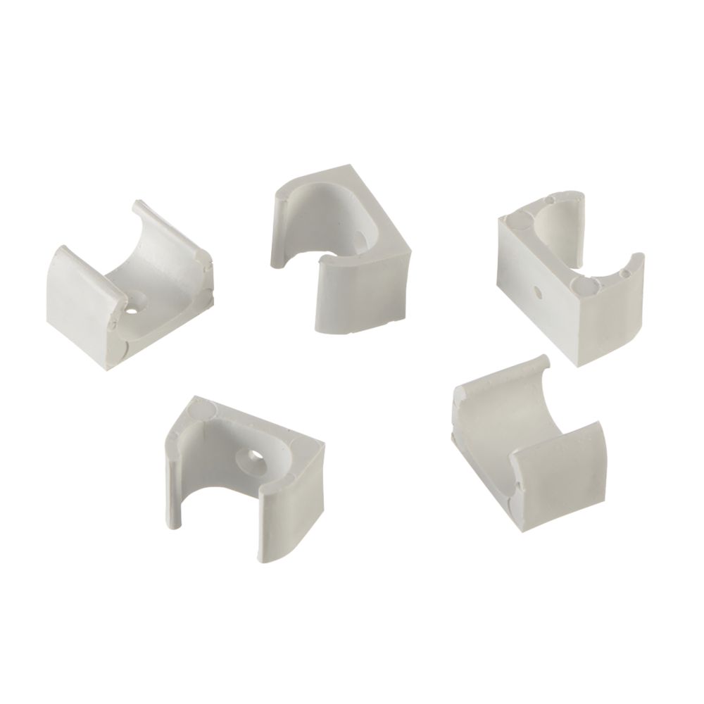 Deta TTE Oval 16mm Conduit Clips 5 Pack Screwfix