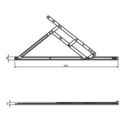 Smith & Locke  Friction Stay Window Hinges Top-Hung 600mm 2 Pack