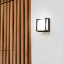 Lutec Qubo Outdoor LED Wall Light Dark Grey 7.8W 800lm