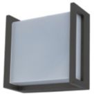 Lutec Qubo Outdoor LED Wall Light Dark Grey 7.8W 800lm