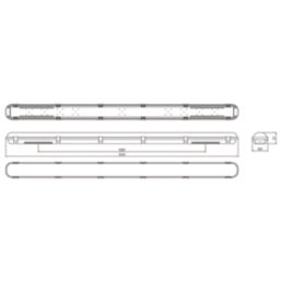 Brackenheath  Single 5ft LED CCT Batten 55W 6600lm 100–240V