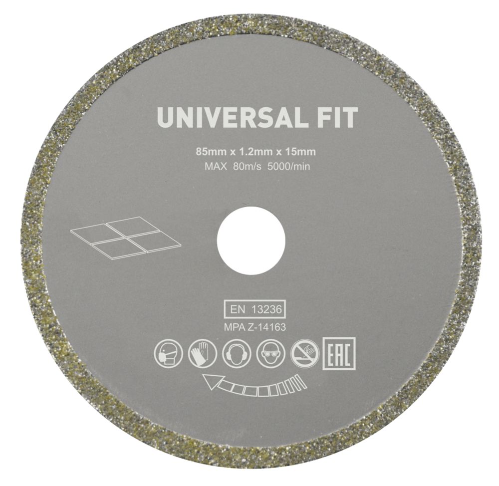 Tile Diamond Blade 85mm x 15mm Screwfix