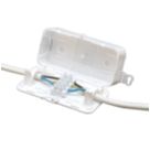 Debox  24A In-line Junction Box 50 x 102 x 28.5mm White