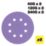 Trend  AB/125/M6 60, 120 & 240 Grit 8-Hole Punched Wood, Paint, Plastic, Filler, Plaster & Metal Random Orbital Sanding Discs 125mm 6 Pack