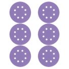 Trend  AB/125/M6 60, 120 & 240 Grit 8-Hole Punched Multi-Material Random Orbital Sanding Discs 125mm 6 Pack