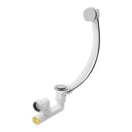 Flomasta  Pop-Up Swivel Bath Trap and Overflow with Waste White 40mm