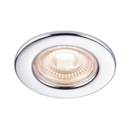 Saxby CosmosEco V3 Fixed  Fire Rated LED Recessed Downlights Chrome 6W 500lm 6 Pack