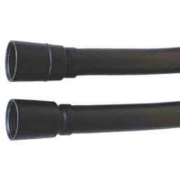 Swirl  Smooth Shower Hose Matt Black 10mm x 1.75m