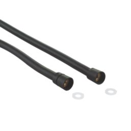 Swirl  Smooth Shower Hose Matt Black 10mm x 1.75m