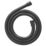 Swirl  Smooth Shower Hose Matt Black 10mm x 1.75m
