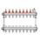 JG Underfloor 8 Port LowFit Heating Manifold Brushed Steel