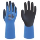 Wonder Grip WG-318L Aqua Guard Gauntlet Gloves Blue 2X Large