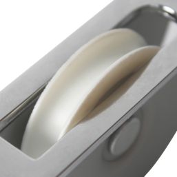 Smith & Locke Sash Window Axle Pulley & Nylon Wheel Polished Chrome 116mm x 25mm