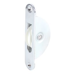 Smith & Locke Sash Window Axle Pulley & Nylon Wheel Polished Chrome 116mm x 25mm