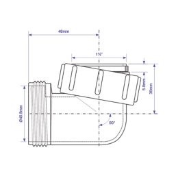 McAlpine T4U Compression & BSP Connections Bend 90° 40mm
