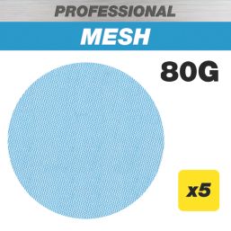 Trend Pro Mesh AB/125/80P 80 Grit Mesh Multi-Material Sanding Discs 125mm 5 Pack