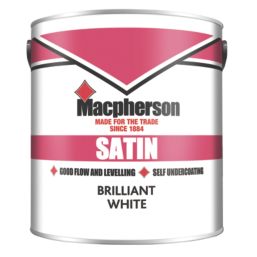 Macpherson 2.5Ltr Brilliant White Satin Solvent-Based Trim Paint