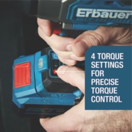 Erbauer ERI1097IPD 18V Li-Ion EXT Brushless Cordless Impact Wrench - Bare