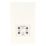 Varilight  2-Gang Dual Voltage Shaver Socket 115 / 230V Ice White with White Inserts