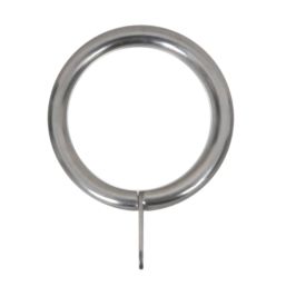 Renaissance Brushed Nickel Metal Curtain Rings 28mm 8 Pack
