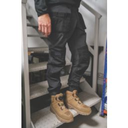 Apache Yellowknife Stretch Work Trousers Grey / Black 42" W 33" L