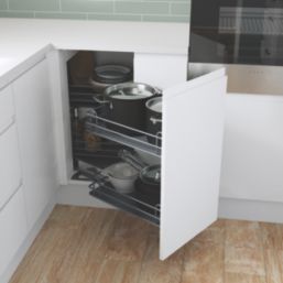Essentials Anthracite RH Corner Pull-Out Storage 800mm