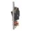 Contactum Lyric 20A 1-Gang DP Control Switch & Flex Outlet Brushed Steel with Neon with Black Inserts