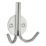Essentials Double Hook Satin Stainless Steel 96mm
