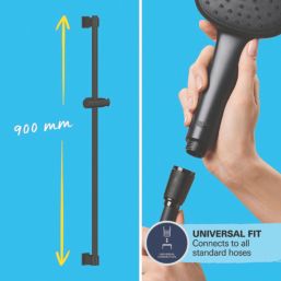 Grohe Vitalio Comfort 110 Shower Rail Set Matt Black