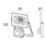 4lite Advantage Outdoor LED Floodlight With PIR Sensor Black 10W 850lm
