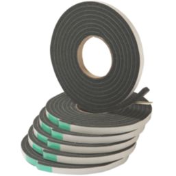 Stormguard Extra Thick Weatherstrips Black 3.5m 6 Pack